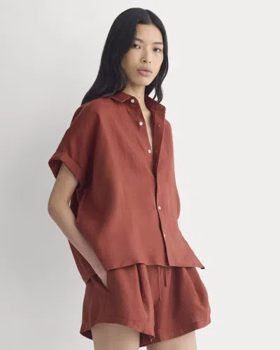 Everlane Boxy Shirt In Brown