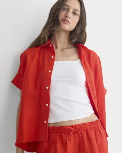 Everlane Boxy Shirt In Red