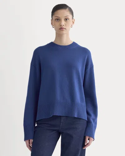 Everlane Boxy Sweater In Blue