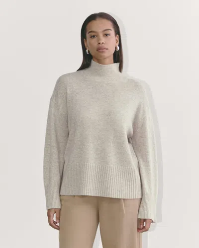 Everlane Boxy Turtleneck Sweater In Canvas In Gray