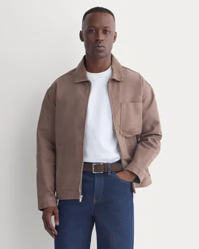Everlane Brushed Cord Coaches Jacket In Deep Taupe In Brown