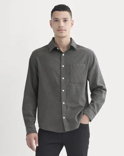 Everlane Brushed Flannel Shirt In Heathered Graphite In Gray