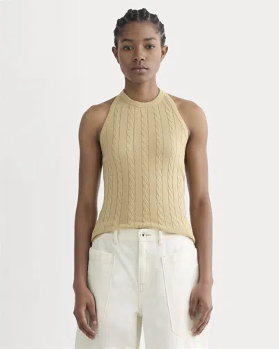 Everlane Cable Halter Sweater In Neutral