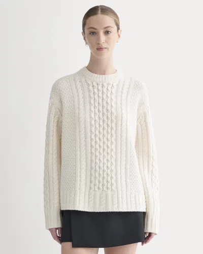 Everlane Cable Sweater In Neutral