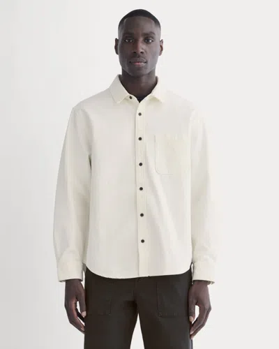 Everlane Canvas Organic Cotton Overshirt In Bone In White