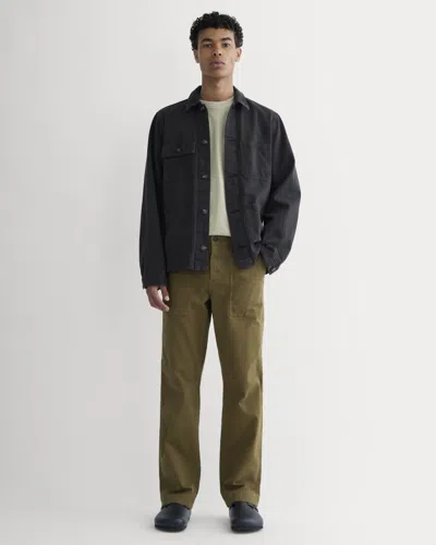 Everlane Canvas Relaxed Pant In Olive In Green