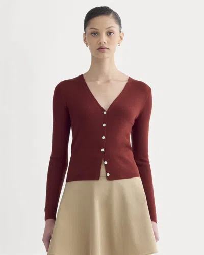 Everlane Cardigan In Burgundy