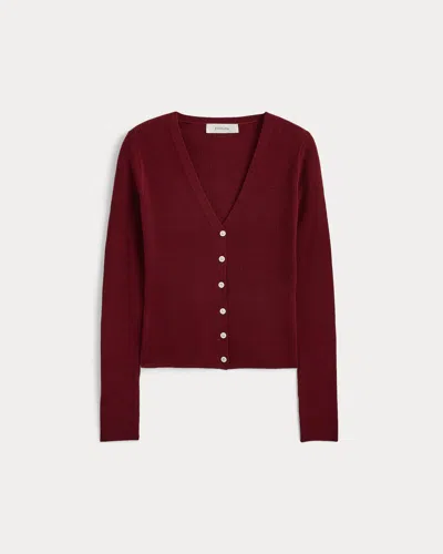 Everlane Cardigan In Cabernet