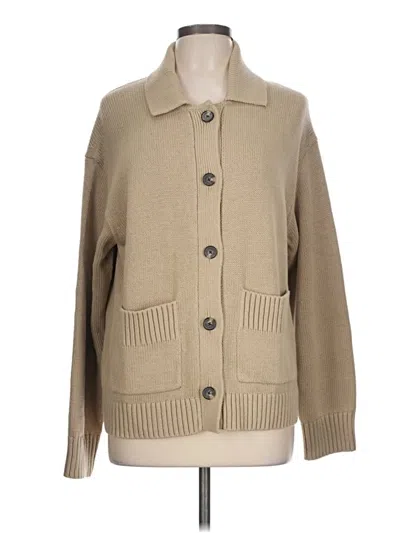 Pre-owned Everlane Cardigan Sweater In Tan