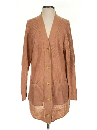 Pre-owned Everlane Cardigan Sweater In Tan