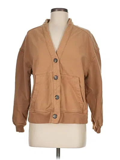Pre-owned Everlane Cardigan Sweater In Tan