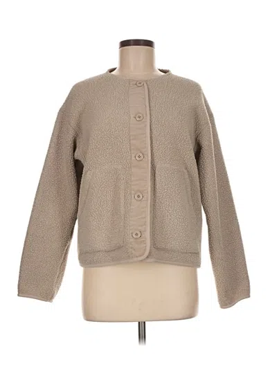 Pre-owned Everlane Cardigan Sweater In Tan