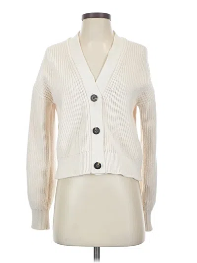 Pre-owned Everlane Cardigan Sweater In White