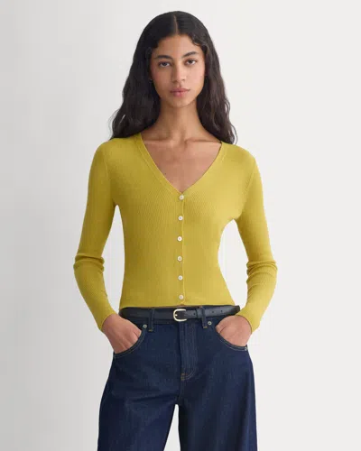 Everlane Cardigan In Warm Olive