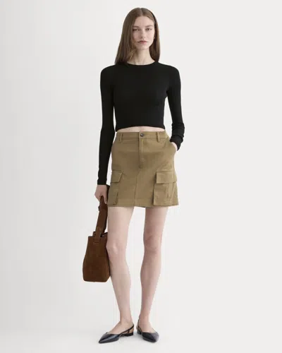 Everlane Cargo Mini Skirt In Soft Brown