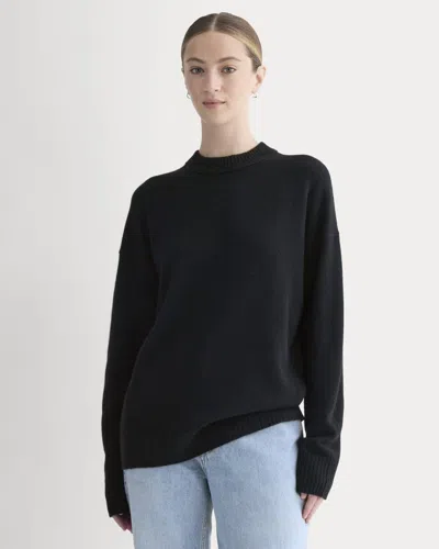 Everlane Cashmere Boyfriend Sweater In Black