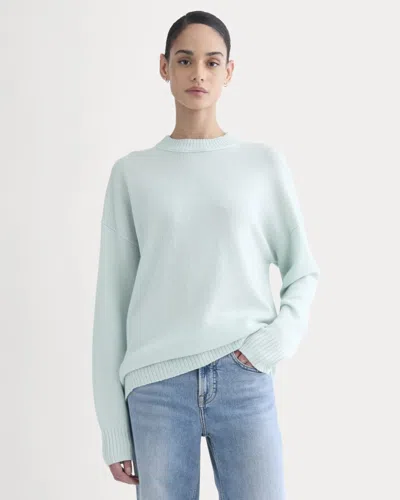 Everlane Cashmere Boyfriend Sweater In Chalk Blue