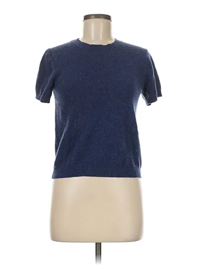 Pre-owned Everlane Cashmere Cardigan Sweater In Blue