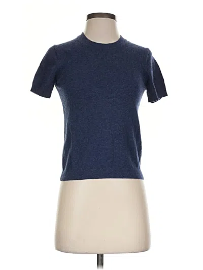 Pre-owned Everlane Cashmere Cardigan Sweater In Blue