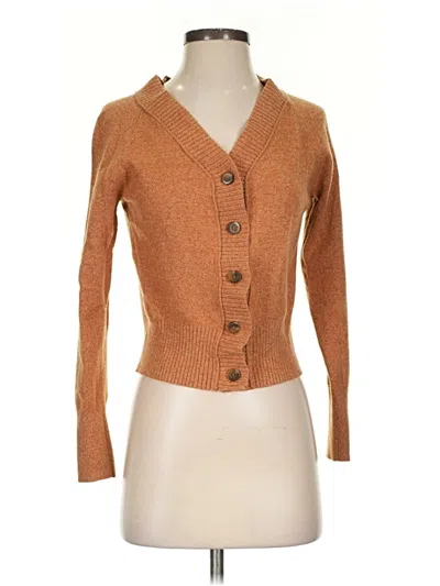 Pre-owned Everlane Cashmere Cardigan Sweater In Brown