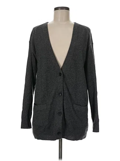 Pre-owned Everlane Cashmere Cardigan Sweater In Gray