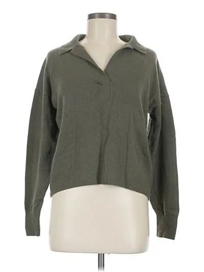 Pre-owned Everlane Cashmere Cardigan Sweater In Green