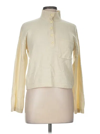 Pre-owned Everlane Cashmere Cardigan Sweater In Ivory