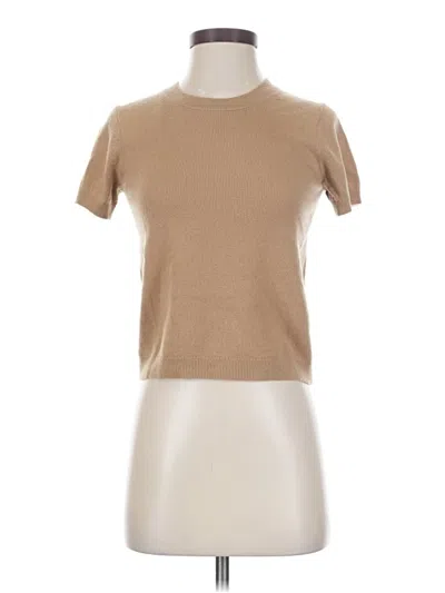 Pre-owned Everlane Cashmere Cardigan Sweater In Tan