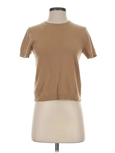 Pre-owned Everlane Cashmere Cardigan Sweater In Tan