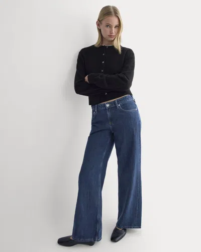 Everlane Cashmere Cropped Cardigan In Black