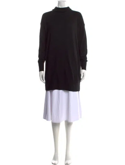 Pre-owned Everlane Cashmere Mock Neck Sweater In Black