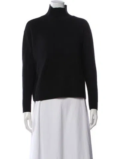 Pre-owned Everlane Cashmere Mock Neck Sweater In Black