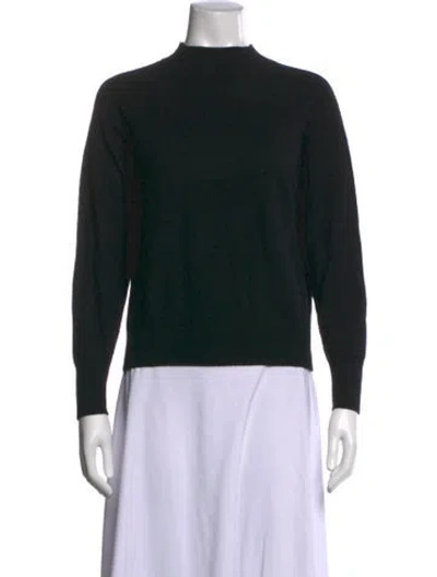 Pre-owned Everlane Cashmere Mock Neck Sweater In Black