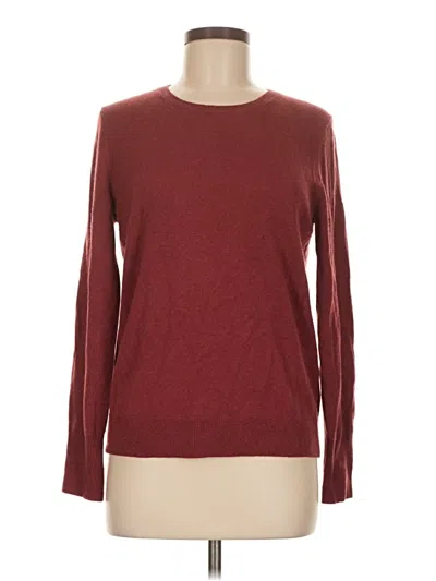 Pre-owned Everlane Cashmere Pullover Sweater In Burgundy