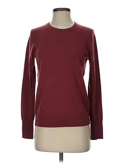 Pre-owned Everlane Cashmere Pullover Sweater In Burgundy