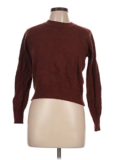 Pre-owned Everlane Cashmere Pullover Sweater In Burgundy