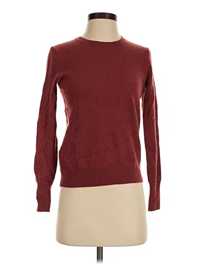 Pre-owned Everlane Cashmere Pullover Sweater In Burgundy