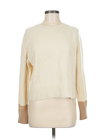 Pre-owned Everlane Cashmere Pullover Sweater In White