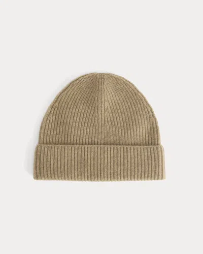 Everlane Cashmere Ribbed Beanie In Dark Heathered Camel