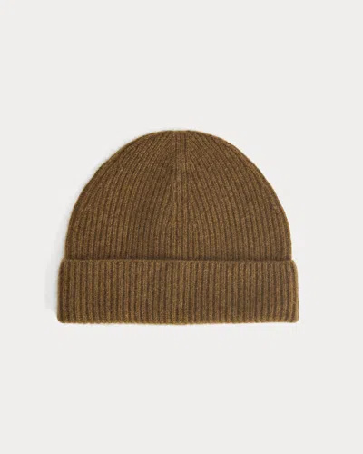 Everlane Cashmere Ribbed Beanie In Heathered Toffee