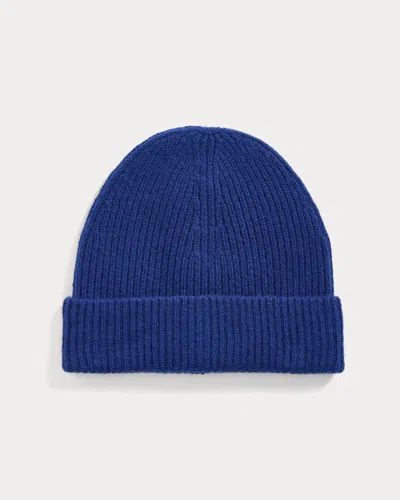 Everlane Cashmere Ribbed Beanie In Klein Blue