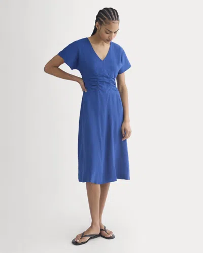 Everlane Cinched Dress In Blue
