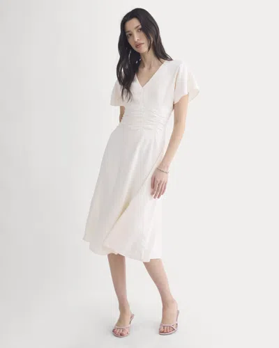 Everlane Cinched Dress In White