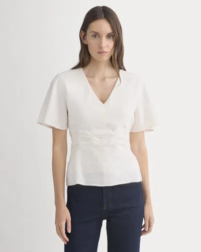 Everlane Cinched Top In Brown