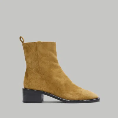 Everlane City Boot In Toasted Almond Suede In Yellow