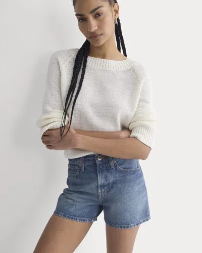 Everlane Classic Jean Short In Medium Indigo In Blue