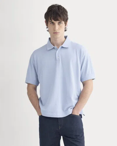 Everlane Classic Piqué Polo In Heathered Open Air In Multi