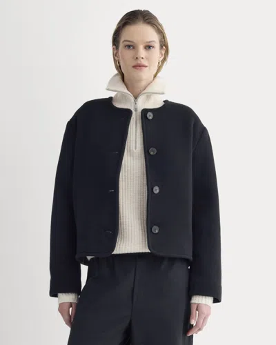 Everlane Cocoon Coat In Black