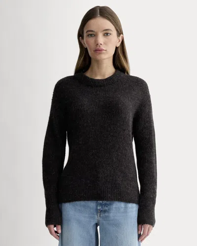 Everlane Cocoon Crew Neck Sweater In Black