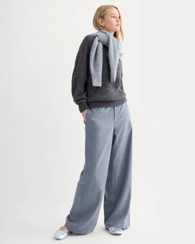 Everlane Cocoon Crew Neck Sweater In Blue